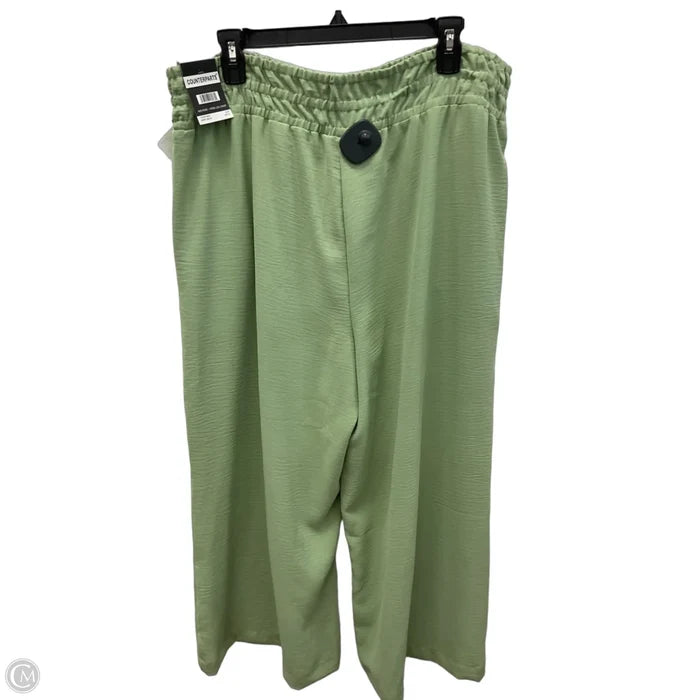 Pants Cropped By Counterparts In Green, Size: Xl