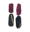Purple Heart and Shibuici Stud Earrings