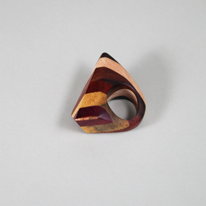 Rainbow Laminated Wood Ring