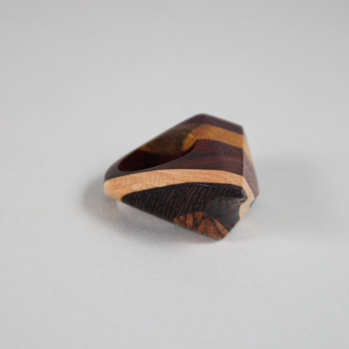 Rainbow Laminated Wood Ring