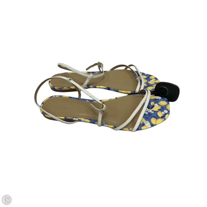 Sandals Flats By Ann Taylor In Blue, Size: 9.5