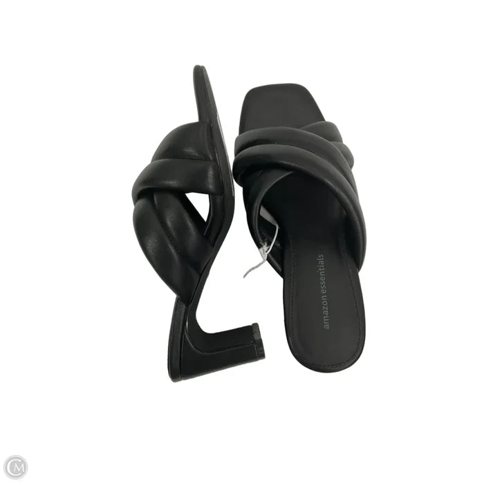 Sandals Heels Block By Amazon Essentials In Black, Size: 6