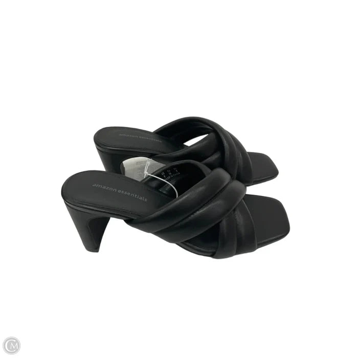 Sandals Heels Block By Amazon Essentials In Black, Size: 6