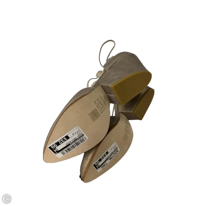Shoes Heels Block By Eileen Fisher In Gold, Size: 7.5