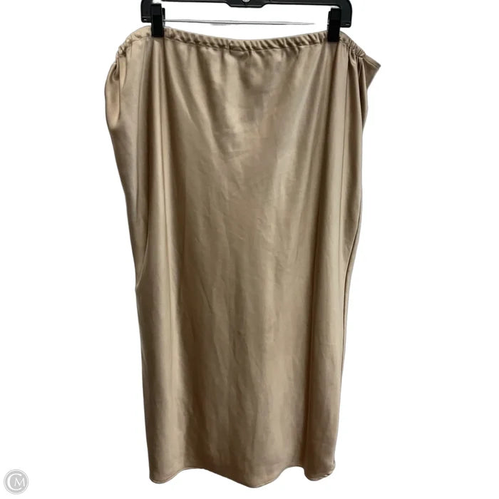 Skirt Midi By Old Navy In Gold, Size: Xxl