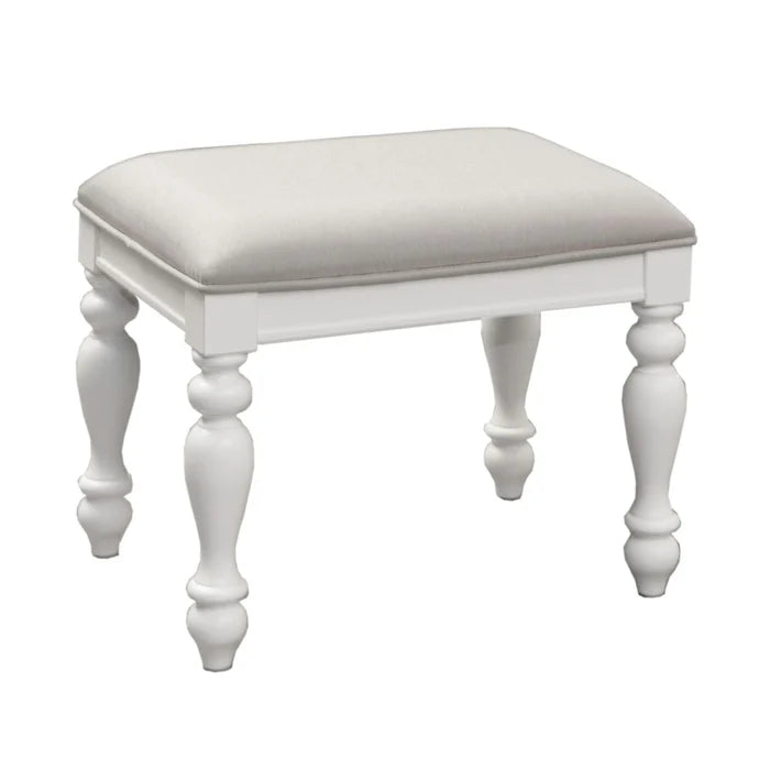 Summer House I Vanity Stool in Oyster White image