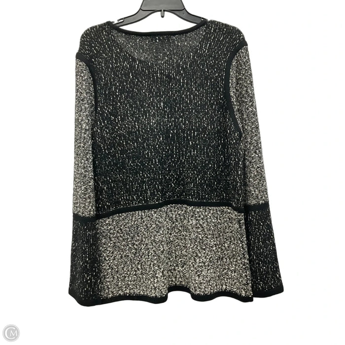 Sweater By Calvin Klein In Black & White, Size: Xl