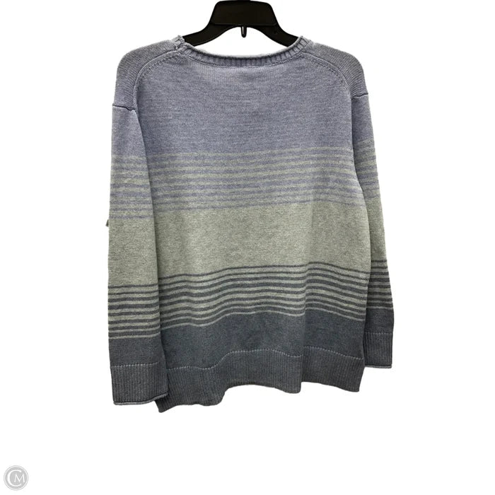 Sweater By Ella Moss In Striped Pattern, Size: L