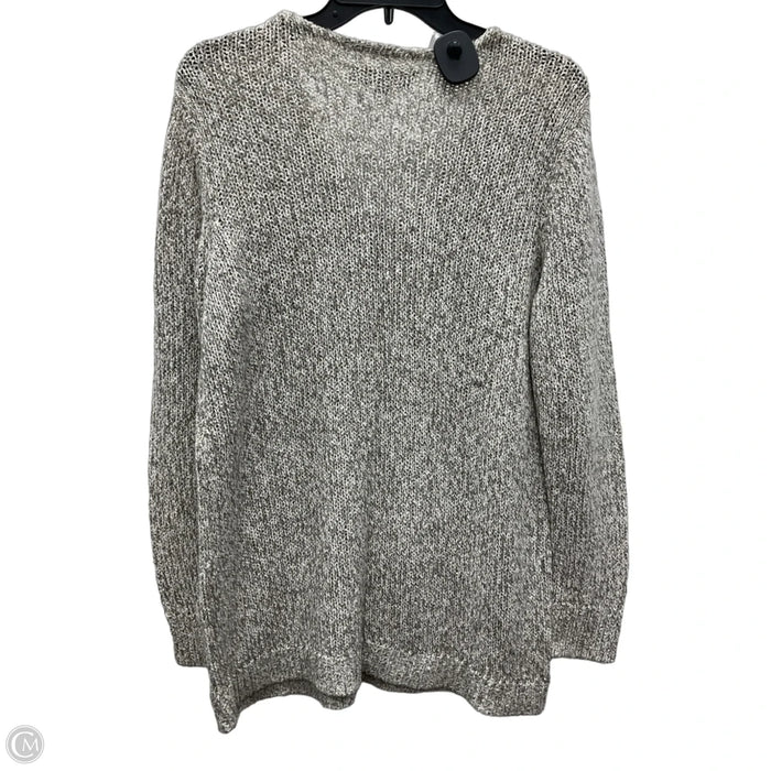 Sweater By Loft In Grey & White, Size: L