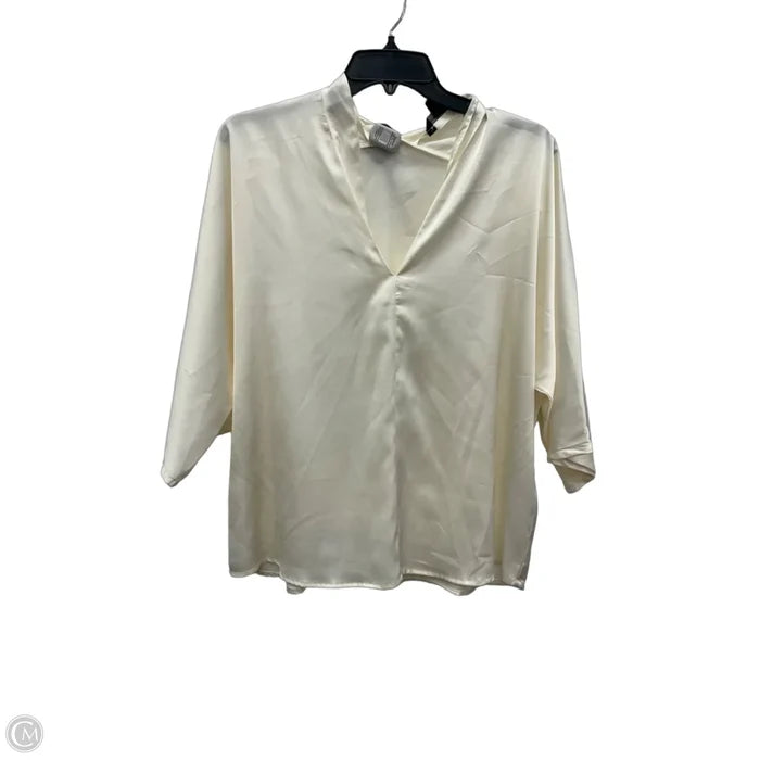 Top 3/4 Sleeve By Banana Republic In White, Size: M