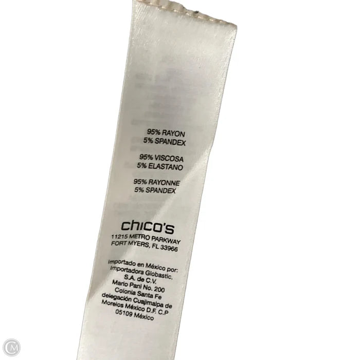 Top 3/4 Sleeve By Chicos In Tan, Size: L