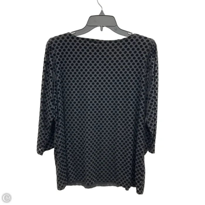 Top 3/4 Sleeve By Talbots In Black, Size: Xlp