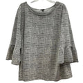 Top 3/4 Sleeve By Talbots In Black & White, Size: 3x
