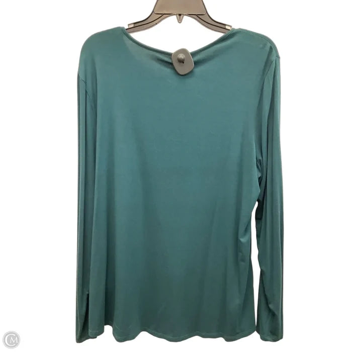 Top Long Sleeve Basic By Chicos In Green, Size: Xl