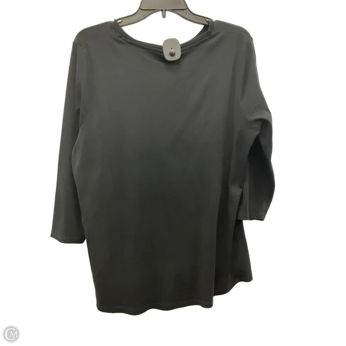 Top Long Sleeve Basic By J. Jill In Black, Size: L