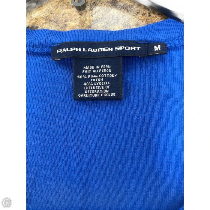 Top Long Sleeve Basic By Ralph Lauren In Blue, Size: M