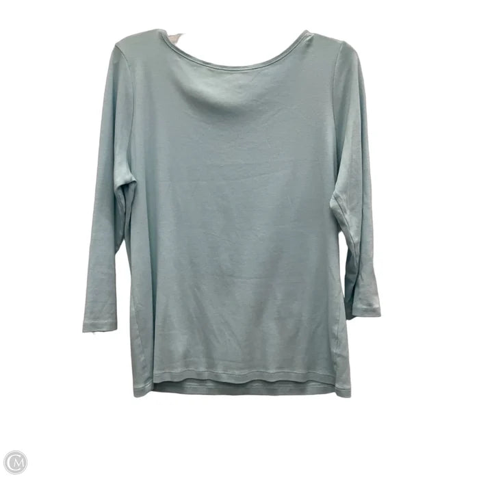 Top Long Sleeve Basic By Talbots In Blue, Size: L