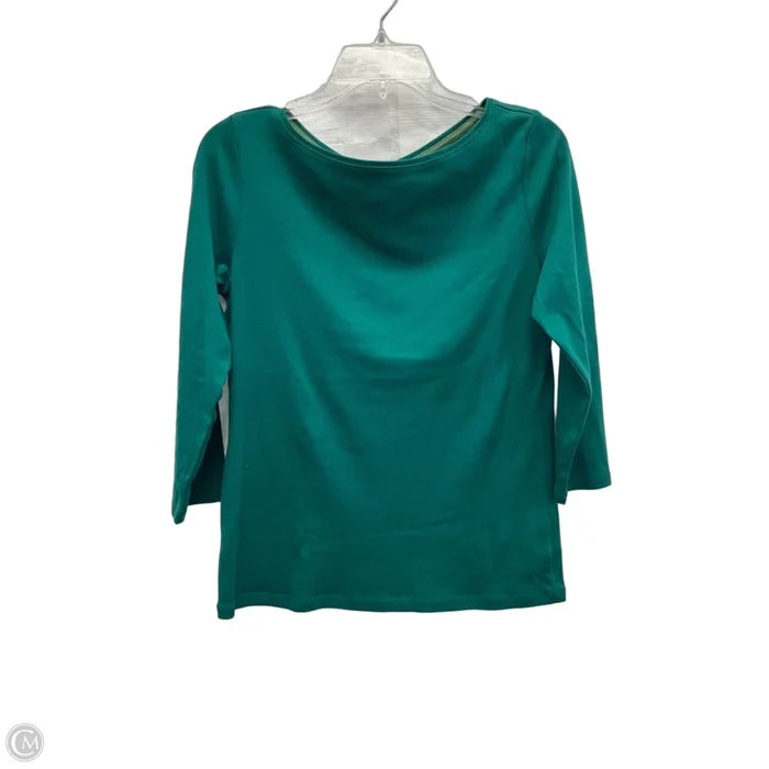 Top Long Sleeve Basic By Talbots In Green, Size: S