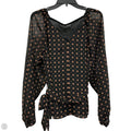 Top Long Sleeve By Ann Taylor In Black & Orange, Size: M