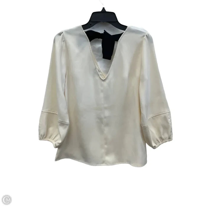Top Long Sleeve By Ann Taylor In Cream, Size: Xs