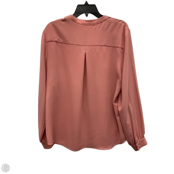 Top Long Sleeve By Anne Klein In Pink, Size: L