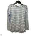 Top Long Sleeve By Athleta In Blue & White, Size: Xs