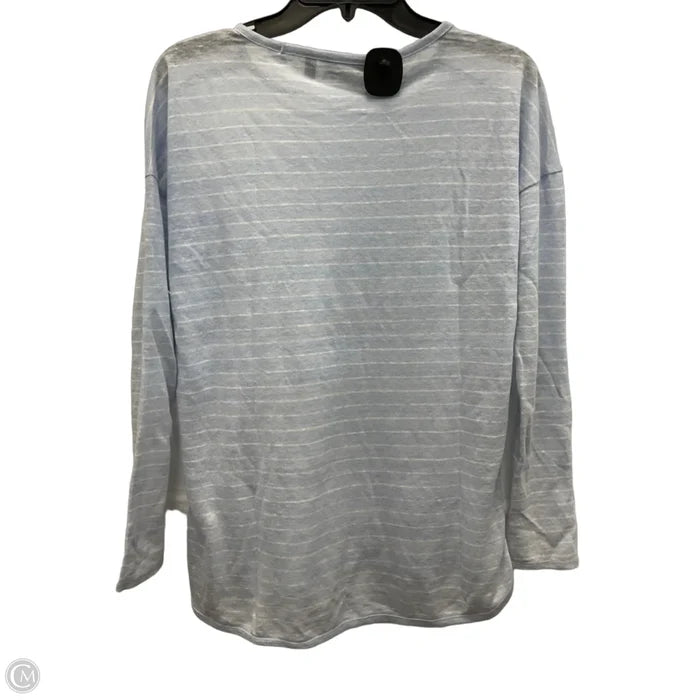 Top Long Sleeve By Athleta In Blue & White, Size: Xs