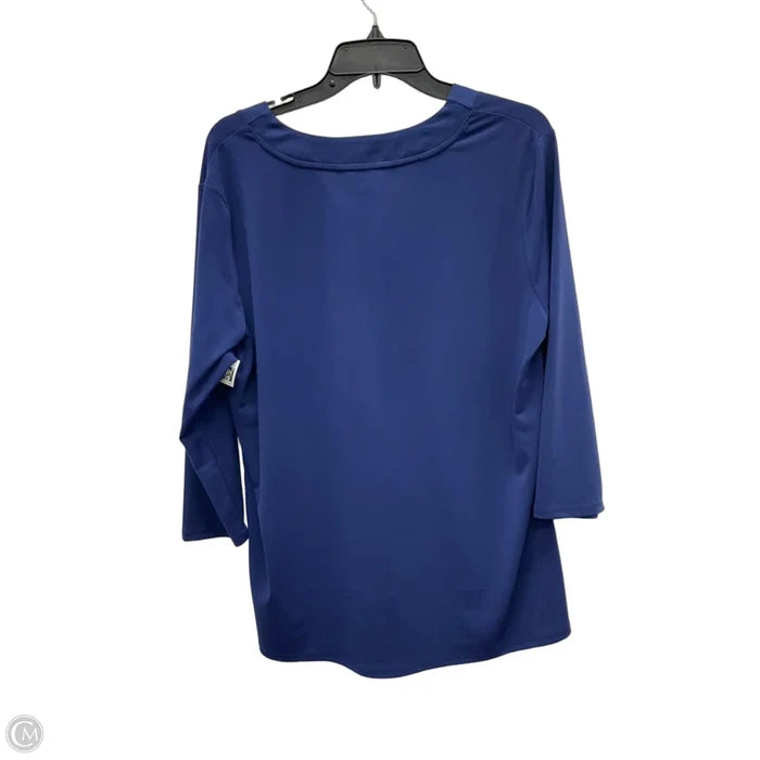 Top Long Sleeve By Banana Republic In Blue, Size: L