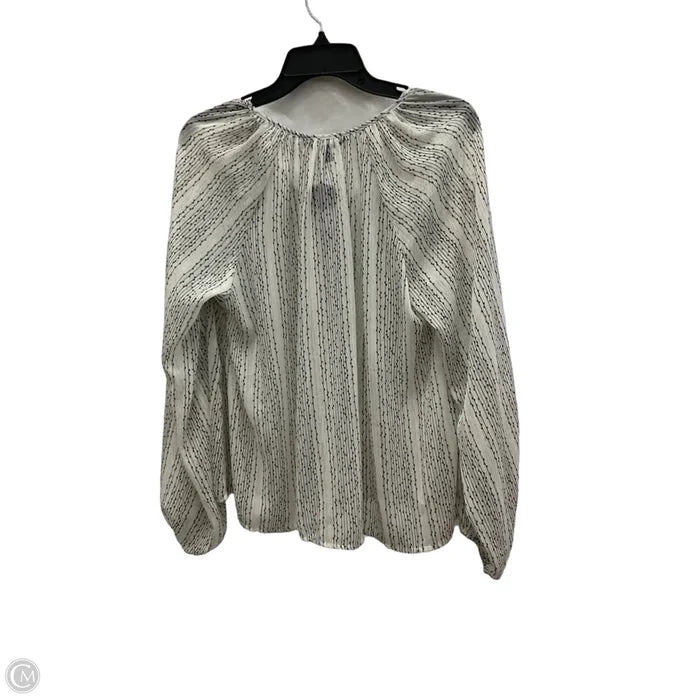 Top Long Sleeve By Banana Republic In White, Size: S