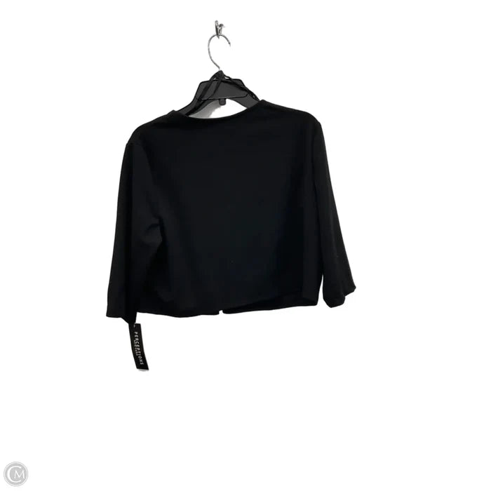 Top Long Sleeve By Charter Club In Black, Size: L