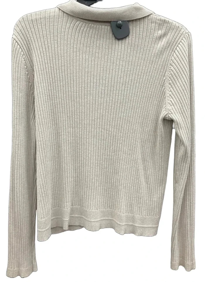 Top Long Sleeve By Cyrus In Tan, Size: L