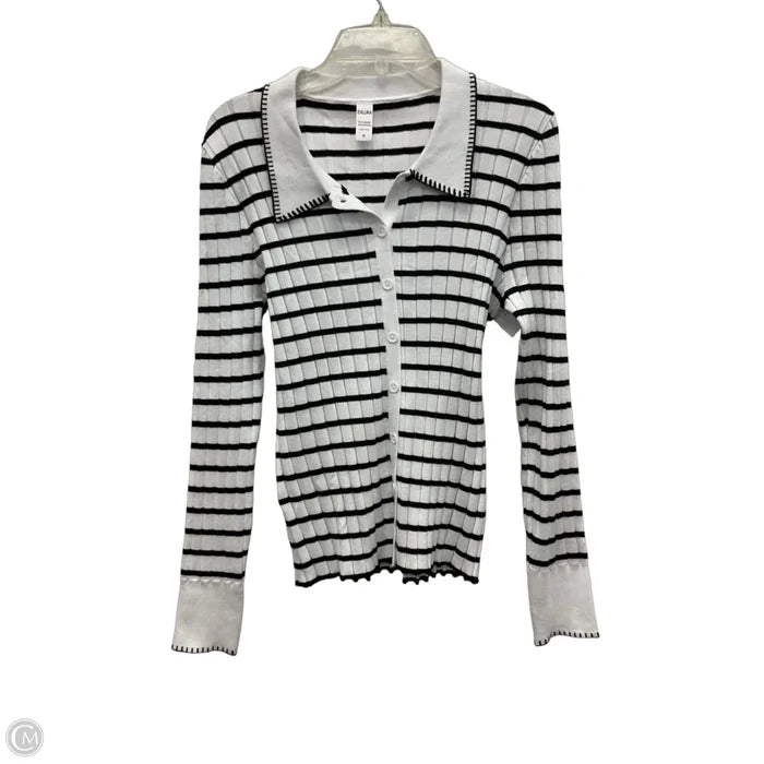 Top Long Sleeve By Exlura In Striped Pattern, Size: Xl