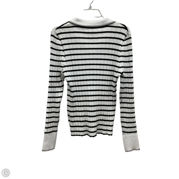 Top Long Sleeve By Exlura In Striped Pattern, Size: Xl