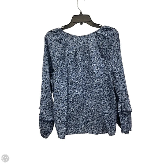 Top Long Sleeve By J. Crew In Blue, Size: L