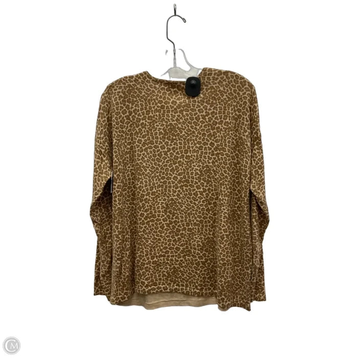 Top Long Sleeve By J. Jill In Animal Print, Size: M