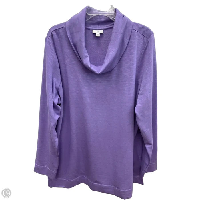Top Long Sleeve By J. Jill In Purple, Size: 2x