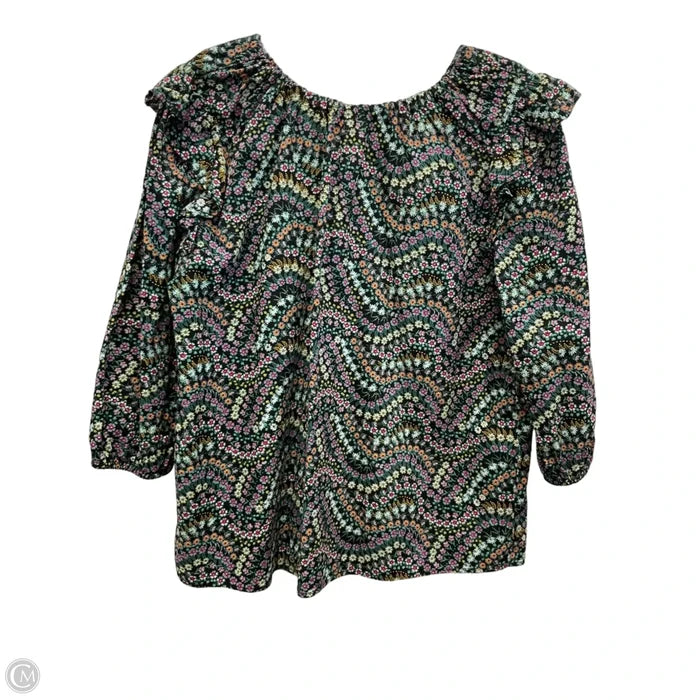 Top Long Sleeve By Loft In Floral Print, Size: L