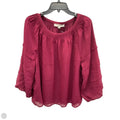 Top Long Sleeve By Loft In Red, Size: Xl