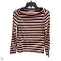 Top Long Sleeve By Loft In Striped Pattern, Size: M