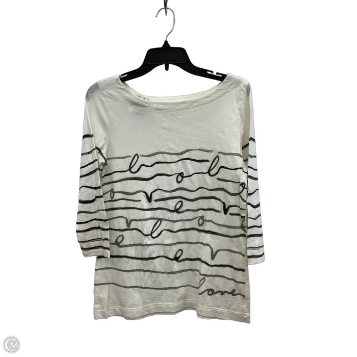 Top Long Sleeve By Loft In White, Size: M