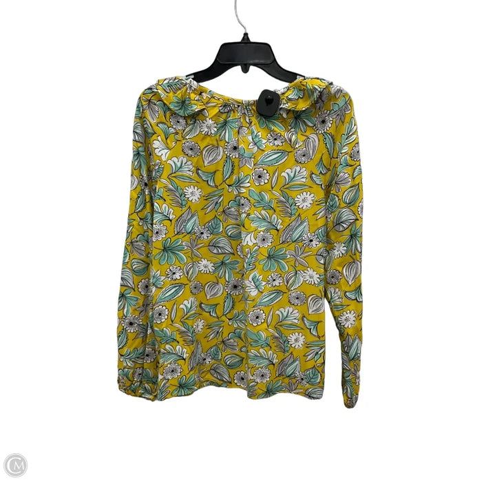 Top Long Sleeve By Loft In Yellow, Size: S