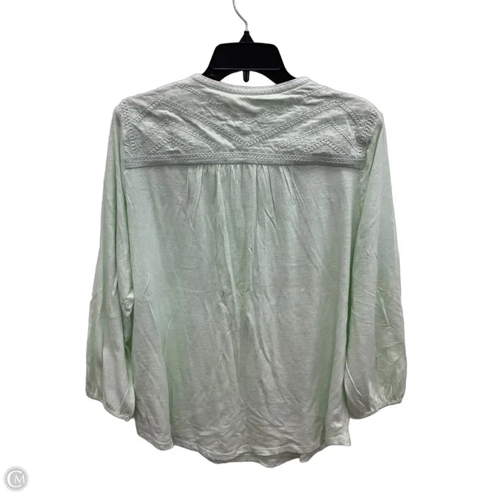 Top Long Sleeve By Lucky Brand In Green, Size: Xl