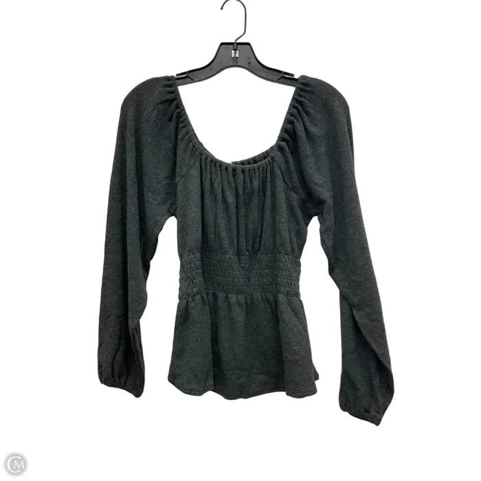 Top Long Sleeve By Madewell In Grey, Size: S