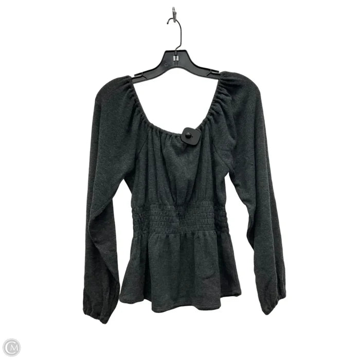 Top Long Sleeve By Madewell In Grey, Size: S