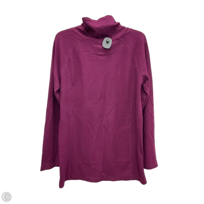 Top Long Sleeve By St Johns Bay In Purple, Size: L