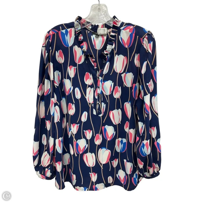 Top Long Sleeve By Talbots In Floral Print, Size: 2x