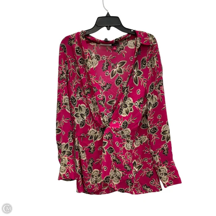 Top Long Sleeve By Vince Camuto In Pink, Size: Xl