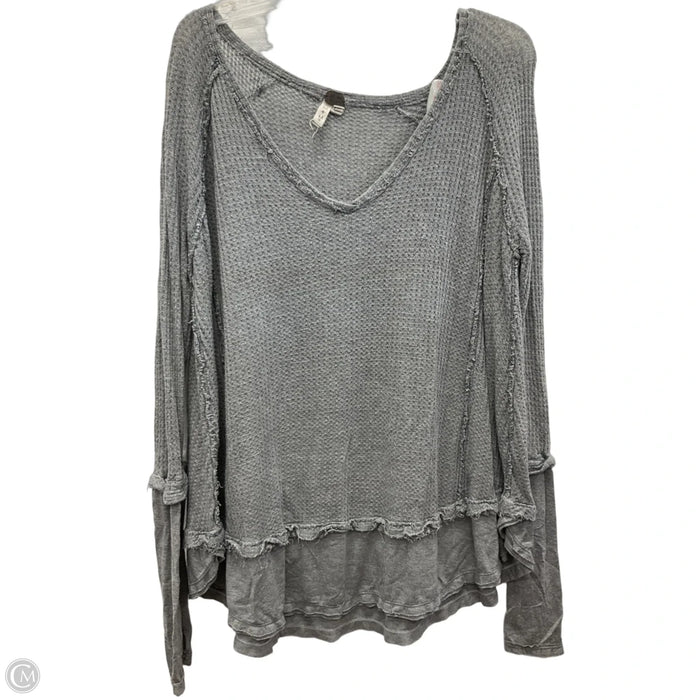 Top Long Sleeve By We The Free In Grey, Size: M