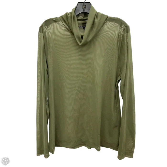 Top Long Sleeve By White House Black Market In Green, Size: Xl