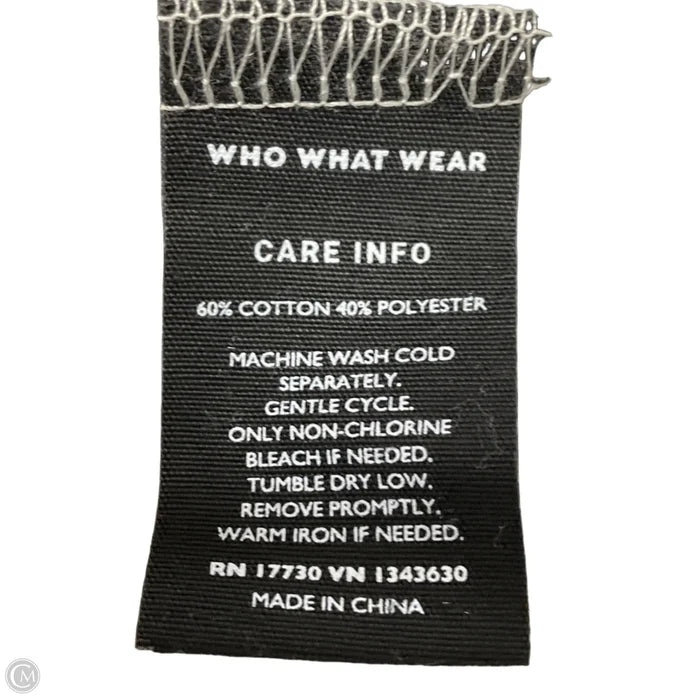 Top Long Sleeve By Who What Wear In Grey, Size: S